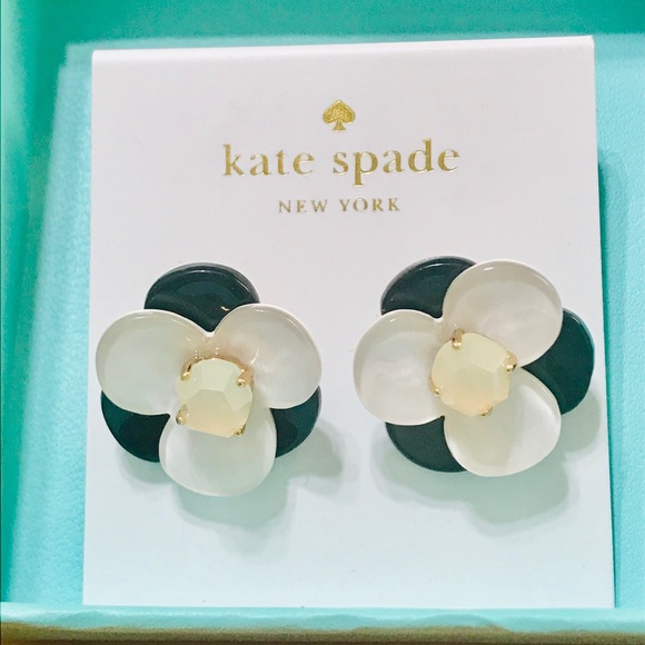 Kate Spade Pick a Posy Rose Black White Flower - Picture 2 of 4